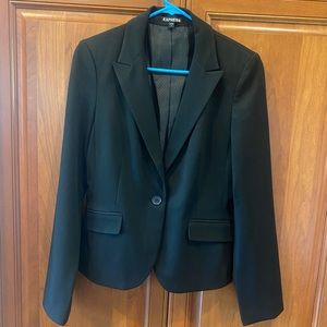 Express NWOT Peak Lapel One Button Black Blazer